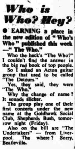 Article from the Hammersmith Shepherds Bush Gazette from March 5, 1964