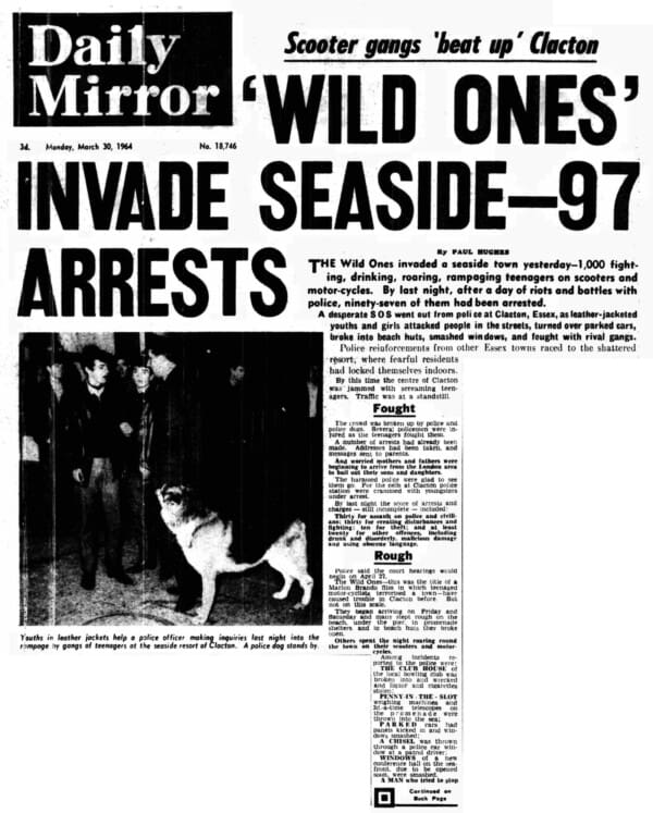 March 30, 1964 Daily Mirror coverage of the Mod 