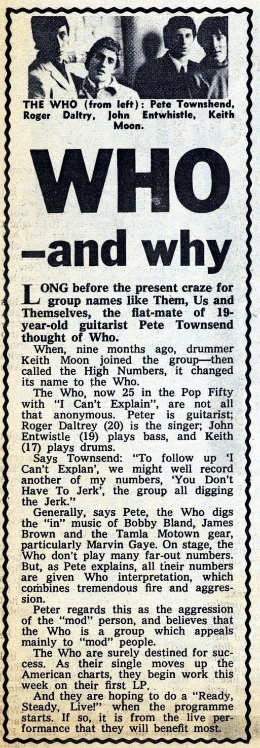 Melody Maker article titled