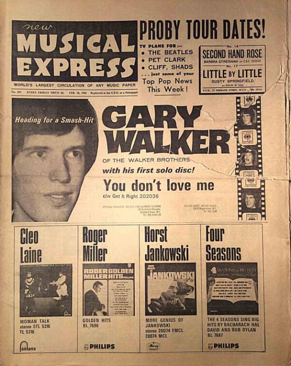Cover of New Musical Express from February 18. 1966