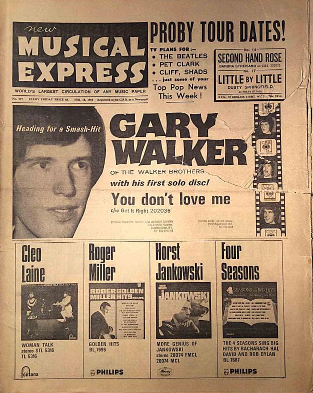 Cover of New Musical Express from February 18. 1966