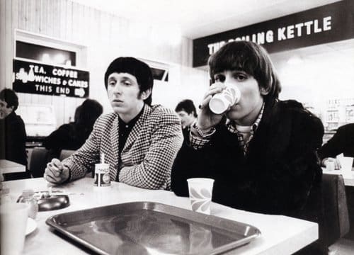 Keith Moon and John Entwistle having breakfast on April 9, 1966