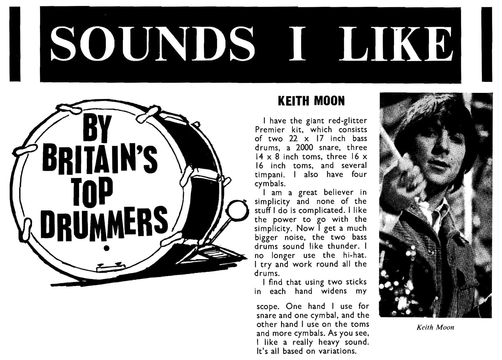 "Sounds I Like By Britain's Top Drummers" from Beat Instrumental's May 1967 issue