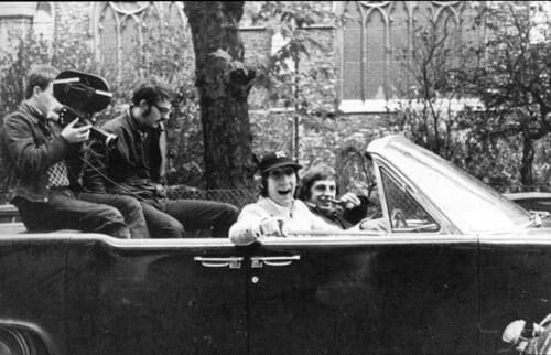 Pete Townshend during filming of