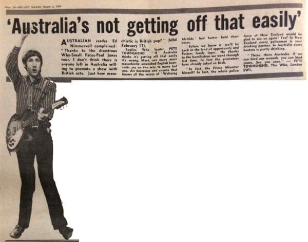 Pete Townshend in Melody Maker on March 2, 1968