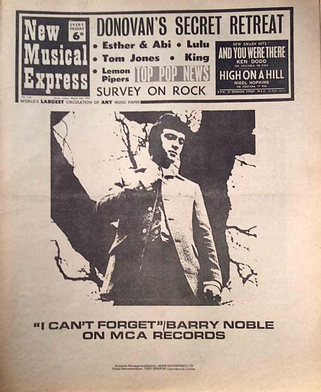 March 9, 1968 cover of New Musical Express