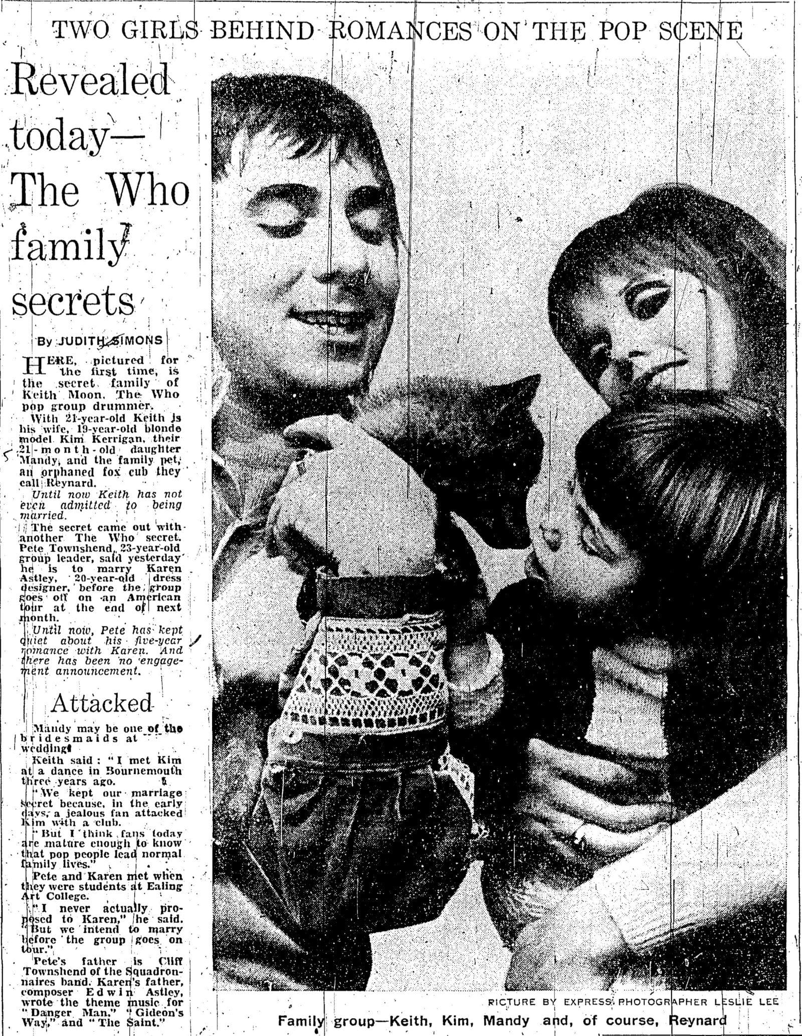 Article from the Daily Express from May 1, 1968