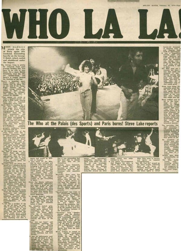 Melody Maker article entitled