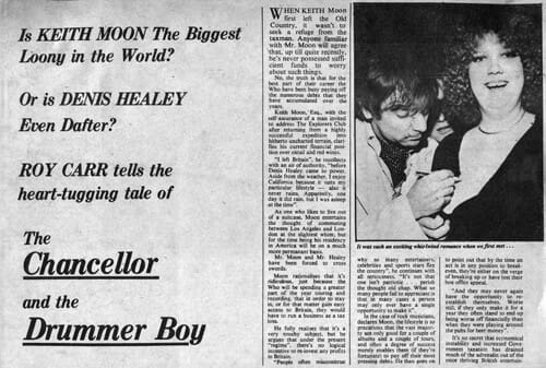 Article from the January 17, 1976 New Musical Express magazine