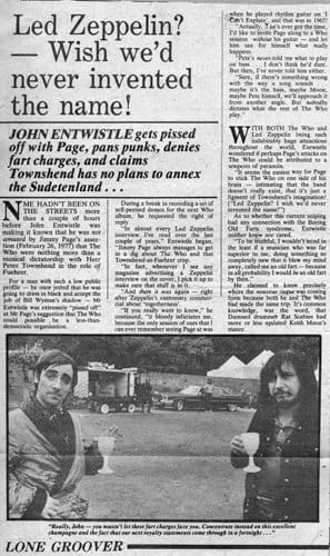 New Musical Express article from March 5, 1977