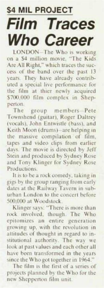 Billboard Magazine article from January 21, 1968