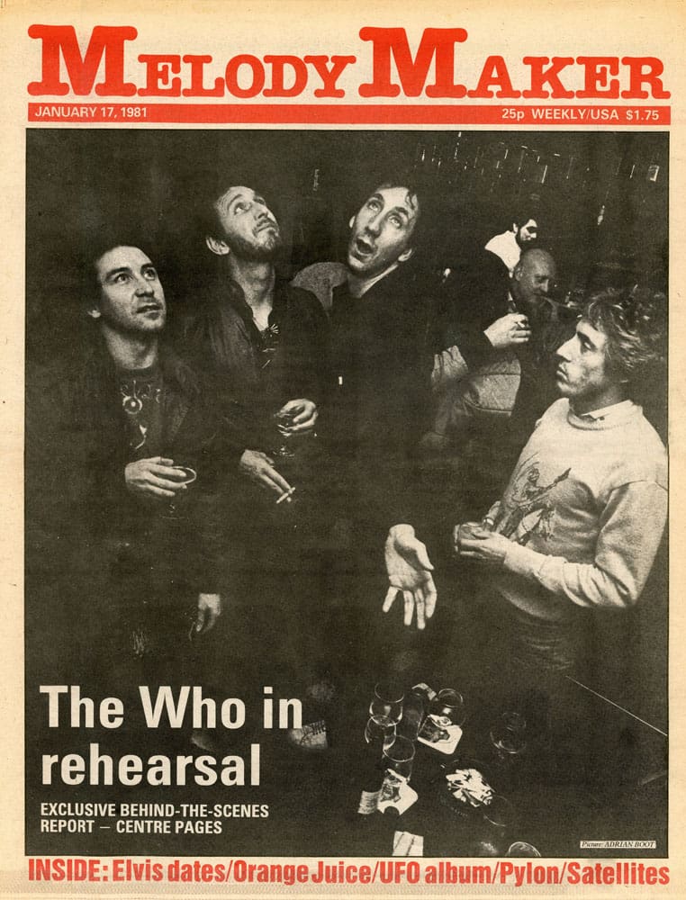 Cover of Melody Maker magazine from January 17, 1981