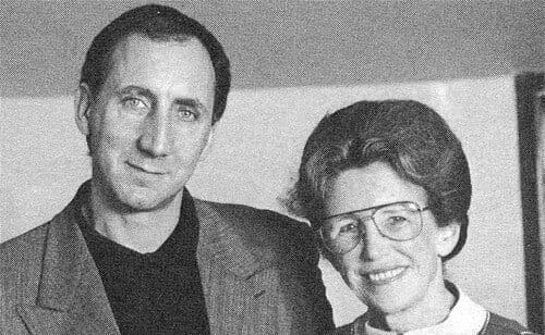 Photo of Pete Townshend and Meg Patterson from 1986