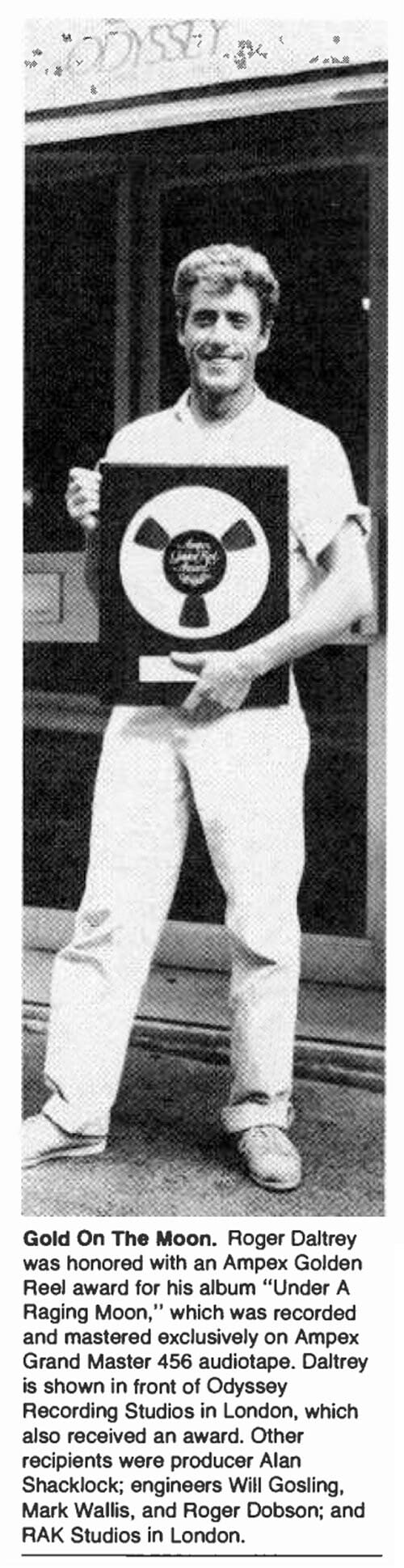 Billboard magazine photo of Roger Daltrey from the March 28, 1981 issue