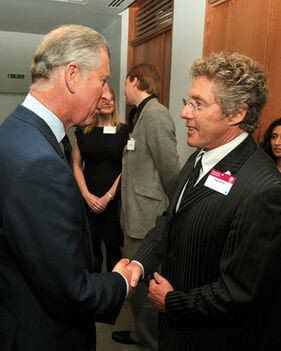 Roger Daltrey and Prince Charles on May 13, 2009