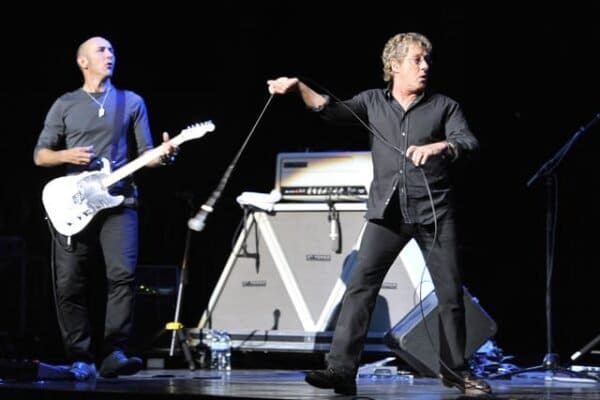 photo of Roger Daltrey and Simon Townshend during Roger's show on July, 21, 2011