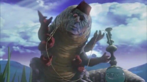 Screenshot of Roger Daltrey as the Caterpillar in