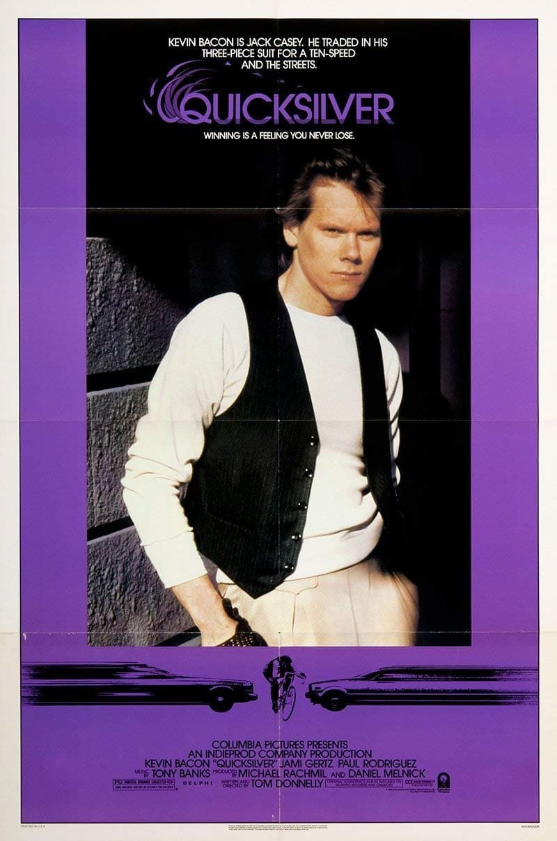 Poster for the film "Quicksilver" staring Kevin Bacon