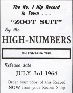 Ad for The High Numbers single