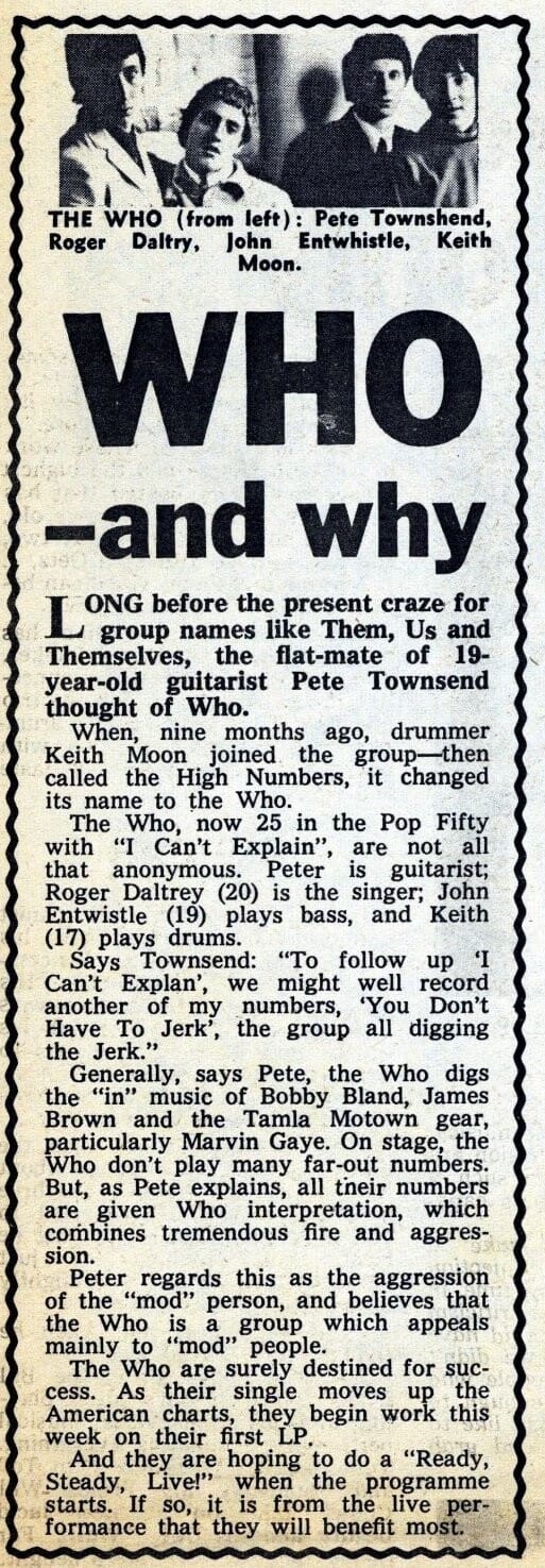 Melody Maker article titled 