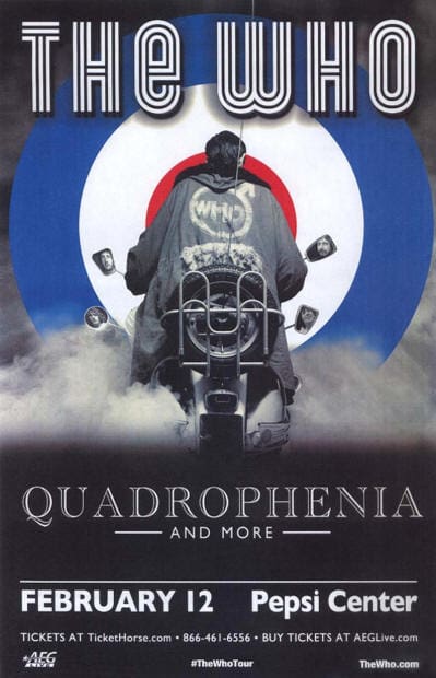 Poster for The Who's February 11, 2013 concert in Denver Colorado