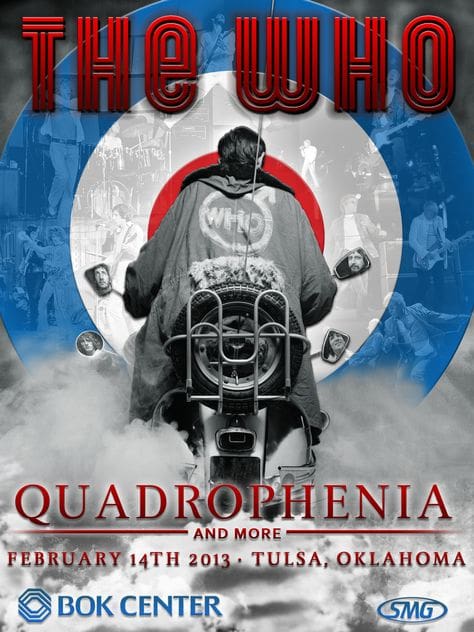 Poster for The Who's February 14, 2013 show in Tulsa, Oklahoma